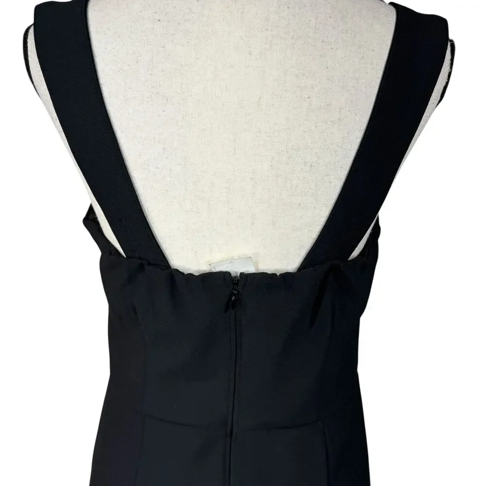 Abercrombie & Fitch Large Midi Dress Square Neck Stretch Empire Waist Sleeveless - Picture 6 of 14